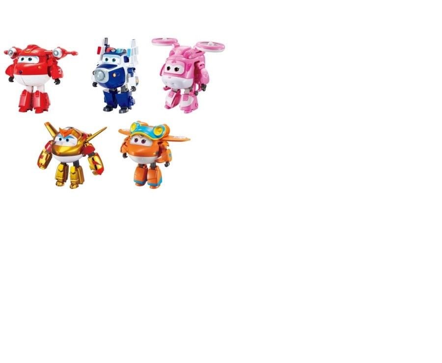 Toys Ken Black Toys | Super Wings Transforming 5 Fig Pack