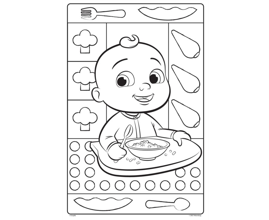 Learning & Education Ken Black Toys | Cocomelon Giant Colouring Pages