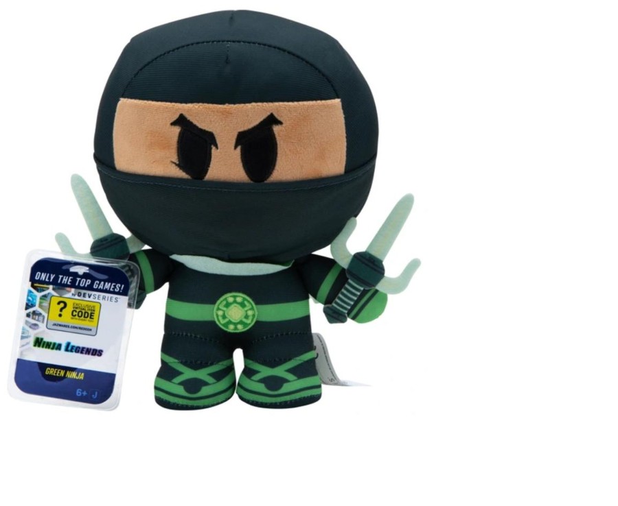 Toys Ken Black Toys | Devseries Green Ninja Collector Plush - 20Cm Polyester Plush With Exclusive Virtual Item Code