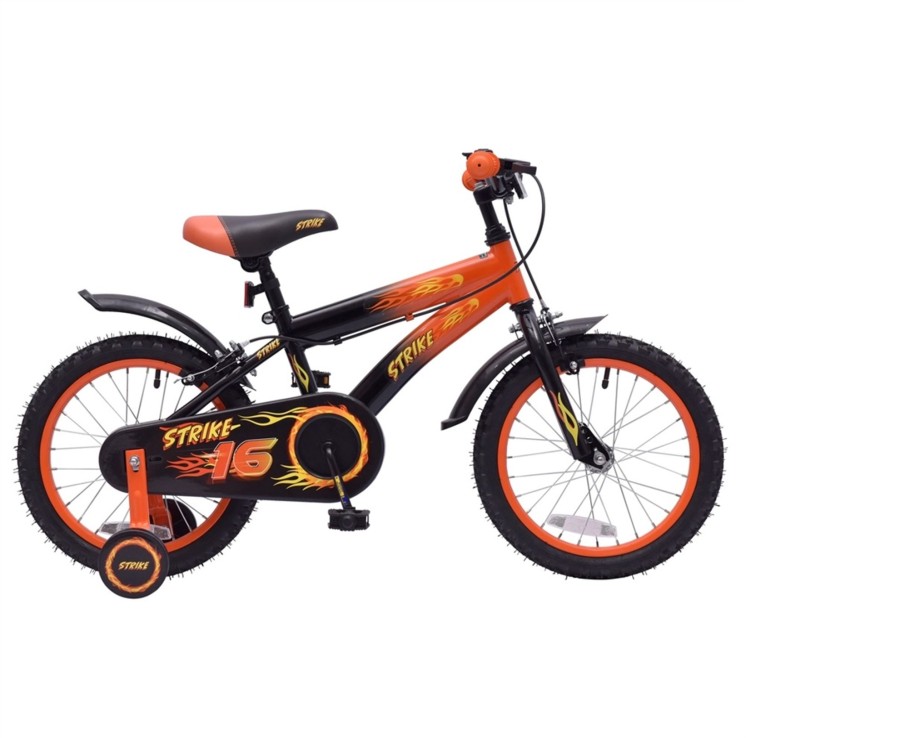 Outdoor Ken Black Toys | 16 Inch Strike Orange & Black Bike