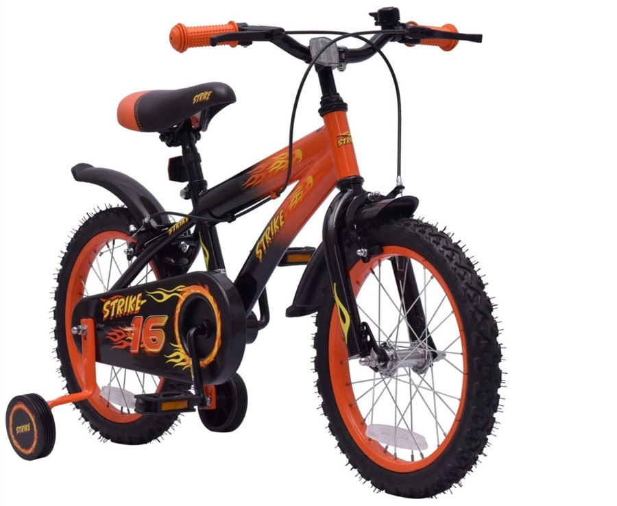 Outdoor Ken Black Toys | 16 Inch Strike Orange & Black Bike