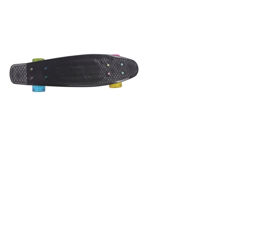 Outdoor Ken Black Toys | 55Cm Black Shortboard With Led Wheels