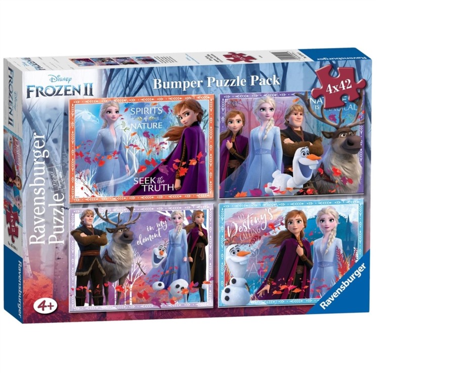 Learning & Education Ken Black Toys | Ravensburger Disney Frozen 2, 4X 42 Piece Jigsaw Puzzle Bumper Pack