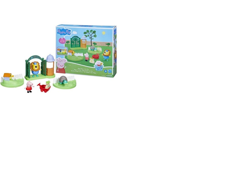 Toys Ken Black Toys | Peppa Pig Toys Peppa'S Day At The Zoo Preschool Playset, 2 Figures And 6 Accessories