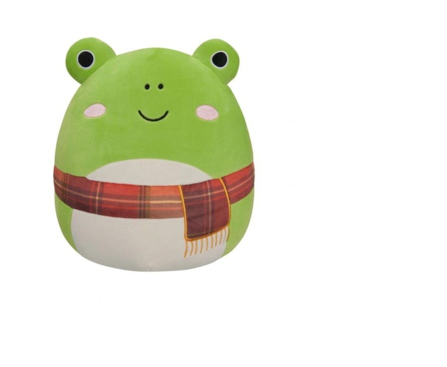 Toys Ken Black Toys | Original Squishmallows 30Cm - Wendy The Green Frog With The Plaid Scarf