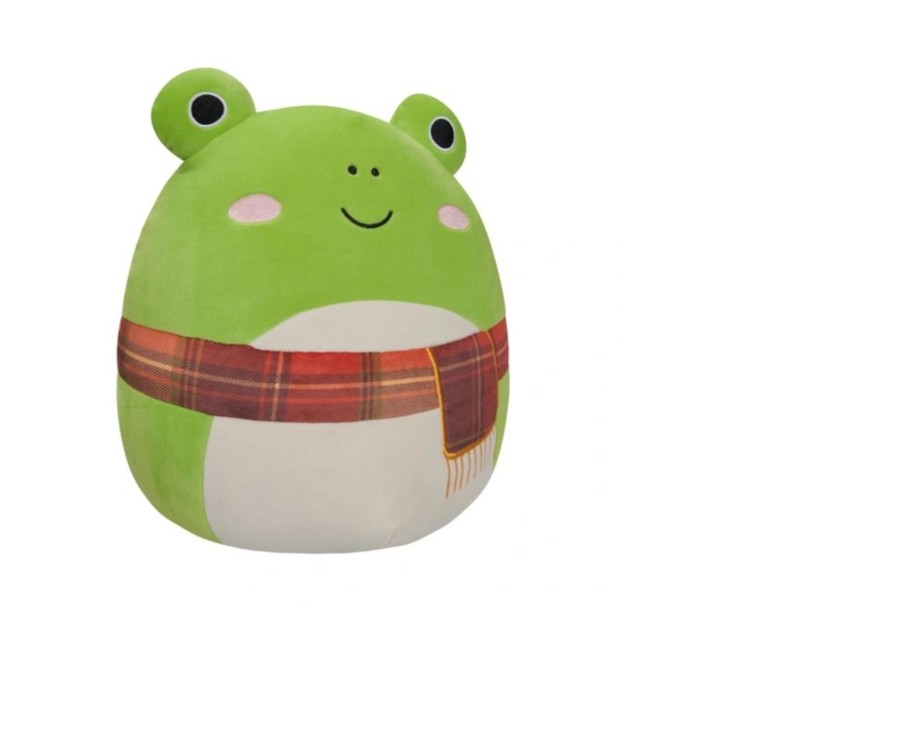 Toys Ken Black Toys | Original Squishmallows 30Cm - Wendy The Green Frog With The Plaid Scarf