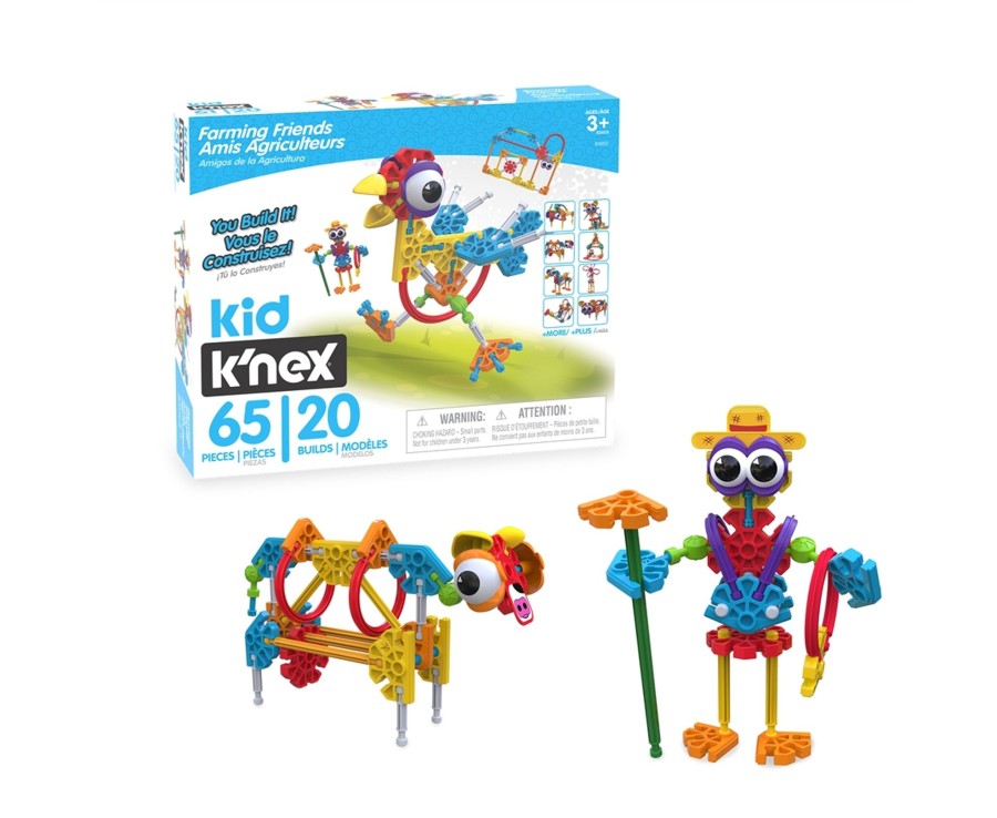 Toys Ken Black Toys | Kid K'Nex - Farmin' Friends 61 Pc/ 20 Model Building Set