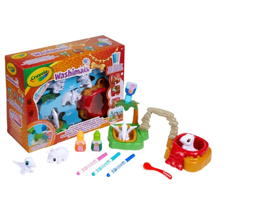 Learning & Education Ken Black Toys | Crayola Washimals Dinosaur Island Playset