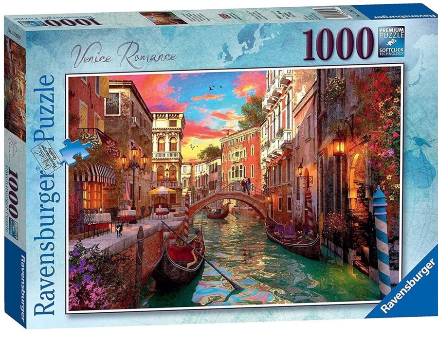 Learning & Education Ken Black Toys | Ravensburger Venice Romance 1000 Piece Jigsaw Puzzle