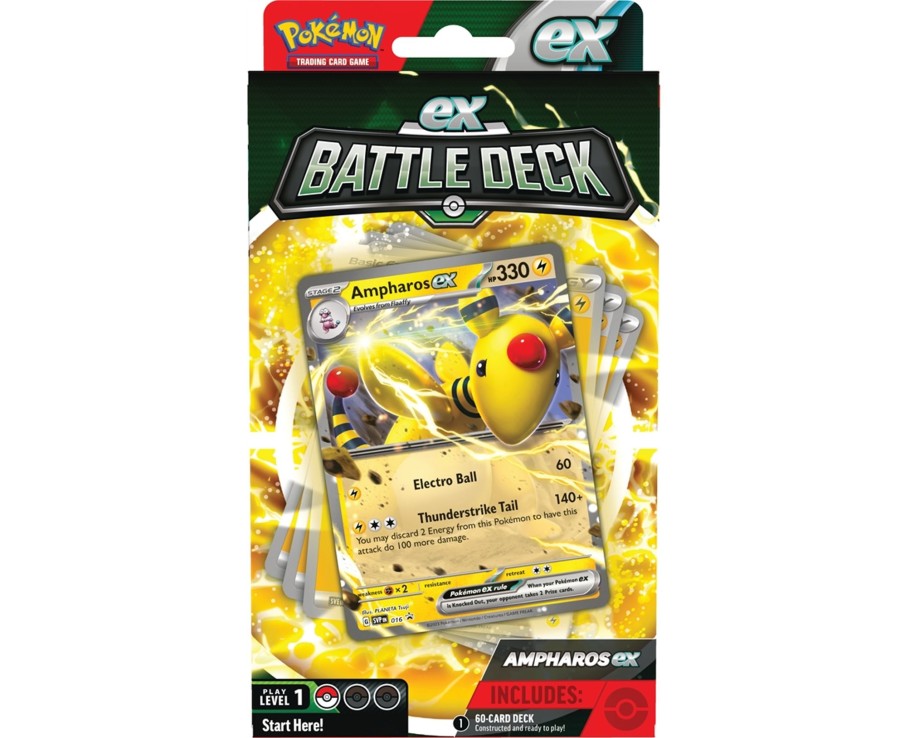 Toys Ken Black Toys | Pokemon Tcg: Lucario And Ampharos Ex Battle Deck