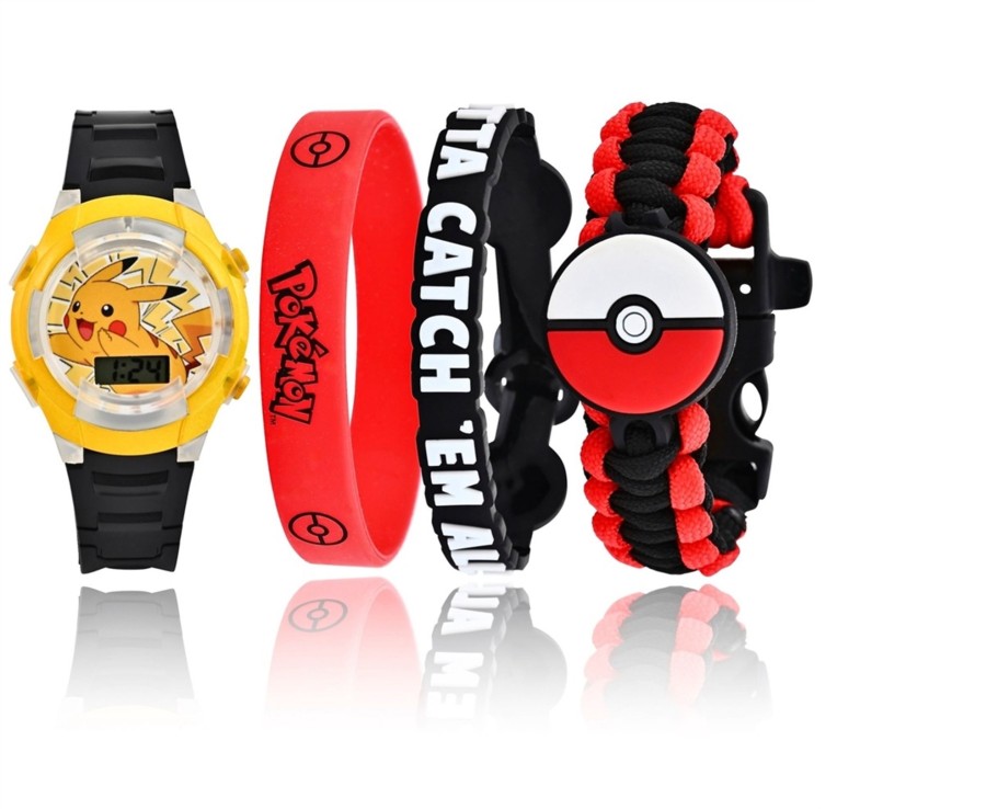 Tech & Gaming Ken Black Toys | Pokemon Flashing Lcd Watch Mega Set