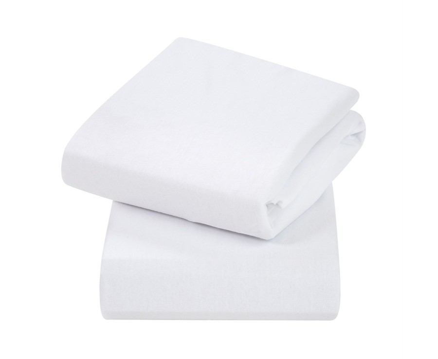 Baby Ken Black Toys | Cot Fitted Sheets 100% Jersey Cotton 60 X 120 X 12 Cm - White