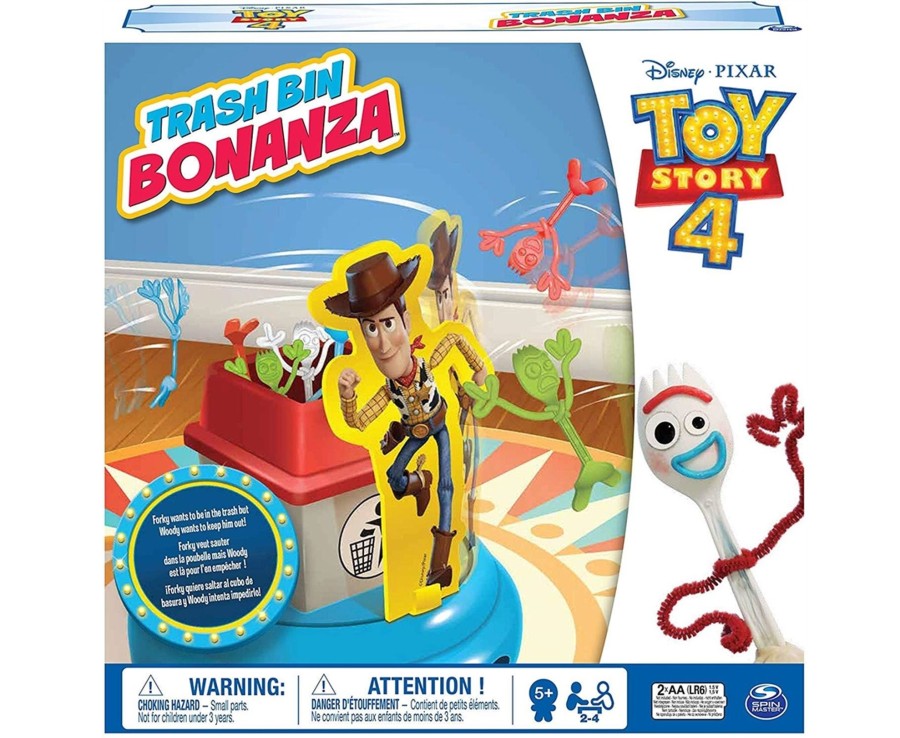 Learning & Education Ken Black Toys | Toy Story 4 Trash Bin Bonanza Family Game