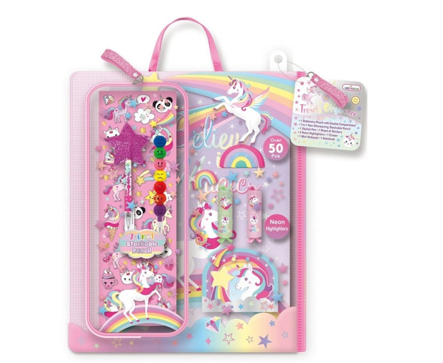 Learning & Education Ken Black Toys | Hot Focus Unicorn Trendy Organiser Set