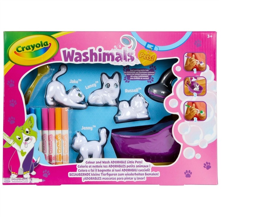 Learning & Education Ken Black Toys | Crayola Washimals Pets Bathtub Set