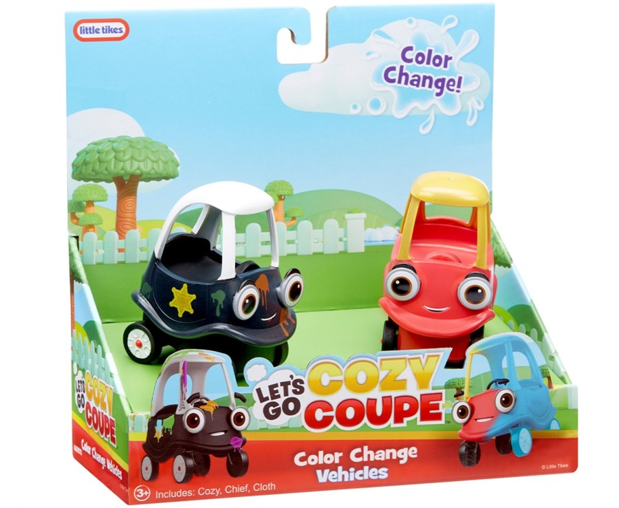 Toys Ken Black Toys | Let'S Go Cozy Coupe 2Pk Mini Colour Change Vehicles For Tabletop Or Floor Push Play Car Fun And Col