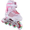 Outdoor Ken Black Toys | Adjustable Pink Inline Led Skates Uk2-4