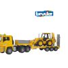 Toys Ken Black Toys | Bruder 1:16 Man Tga Low Loader Truck With Backhoe