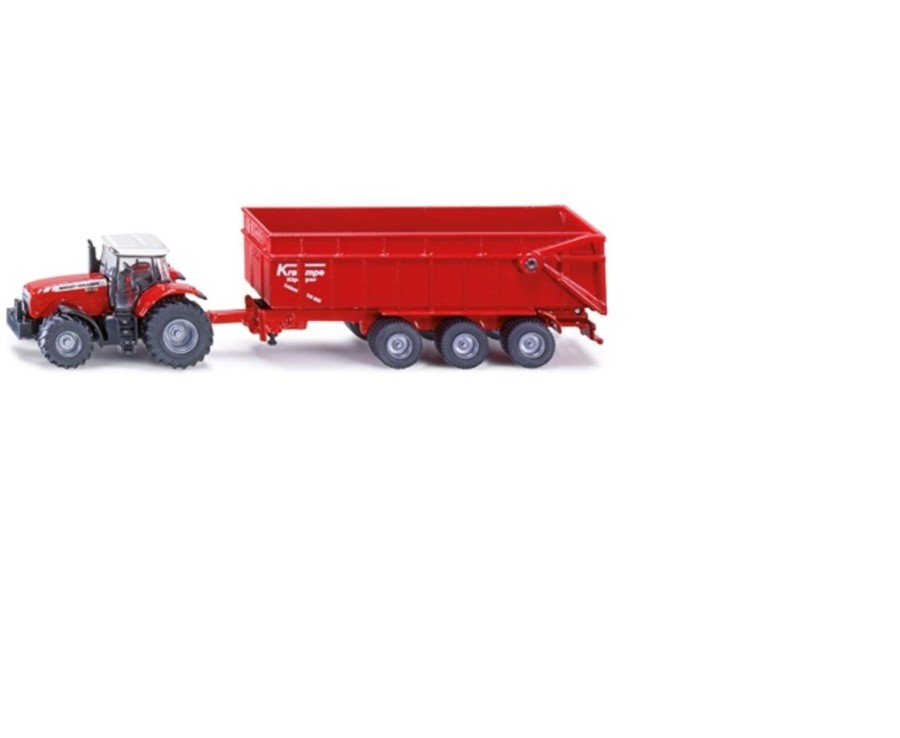 Toys Ken Black Toys | 1:87 Massey Ferguson Tractor With Trailer