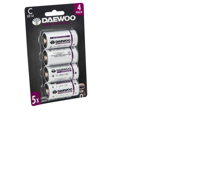 Tech & Gaming Ken Black Toys | Daewoo Alkaline C 4 Pack Batteries