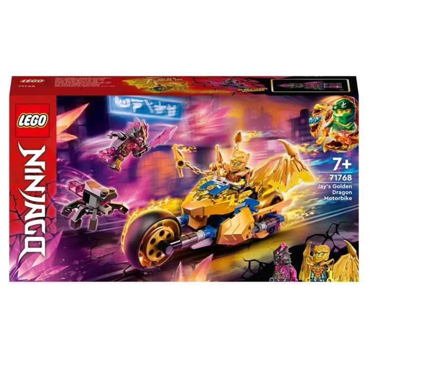 Toys Ken Black Toys | Lego 71768 Ninjago Jay'S Golden Dragon Motorbike Toy