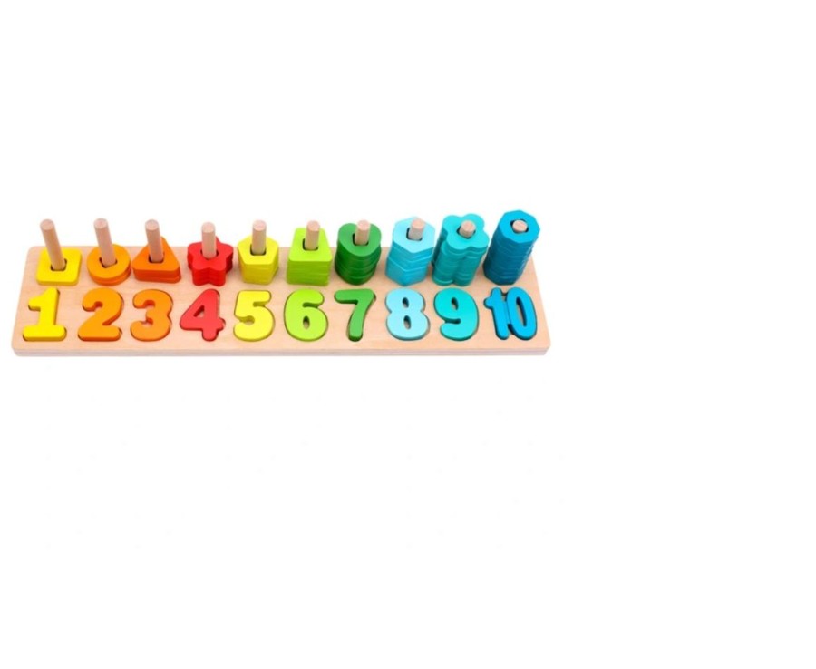 Toys Ken Black Toys | Wooden Counting Stacking Set