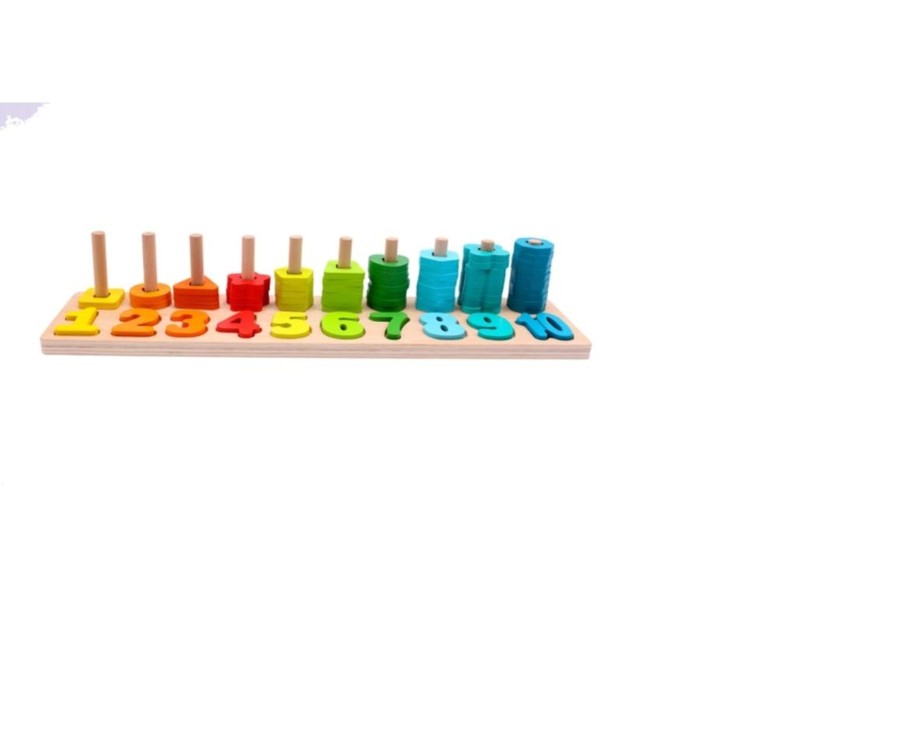 Toys Ken Black Toys | Wooden Counting Stacking Set