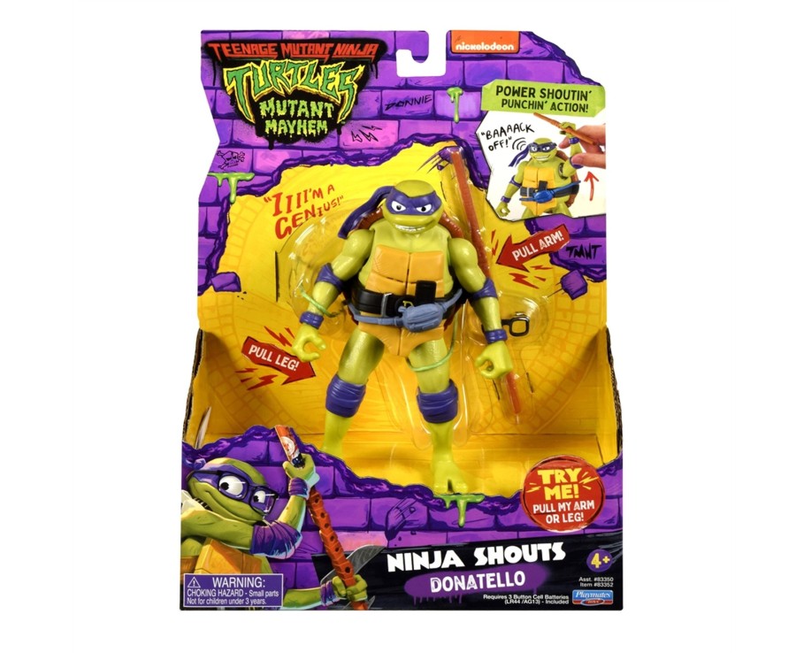 Toys Ken Black Toys | Tmnt Mutant Mayhem Deluxe Ninja Shouts Figure - Donatello