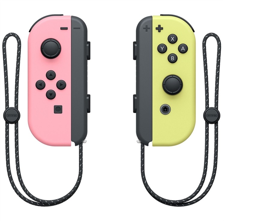 Tech & Gaming Ken Black Toys | Nintendo Switch Joy-Con Controller Pair - Pastel Pink/Pastel Yellow