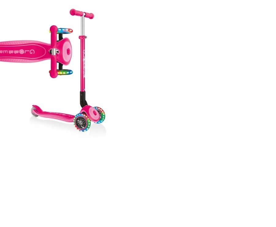 Outdoor Ken Black Toys | Globber Primo Foldable Plus Lights Scooter Fuchsia Pink