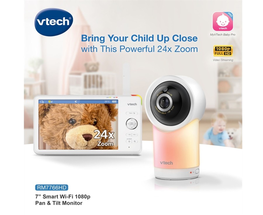 Baby Ken Black Toys | Vtech Rm7766Hd 7" Smart Pan & Tilt Monitor