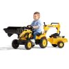 Outdoor Ken Black Toys | Komatsu Pedal Backhoe With Rear Excavator And Trailer Included