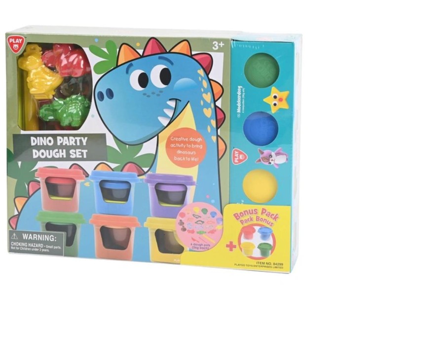 Learning & Education Ken Black Toys | Dino Party Dough Kit Bonus Pack