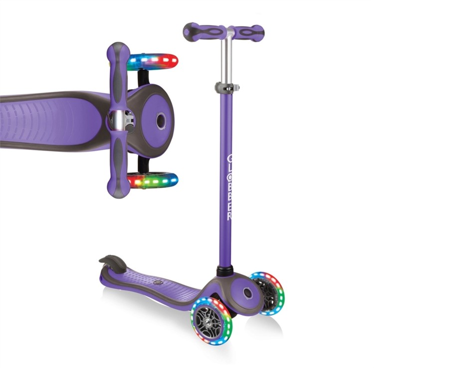 Outdoor Ken Black Toys | Globber Primo Plus Lights Purple Scooter