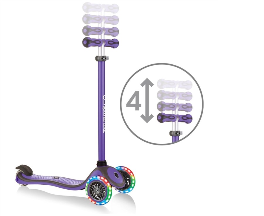 Outdoor Ken Black Toys | Globber Primo Plus Lights Purple Scooter