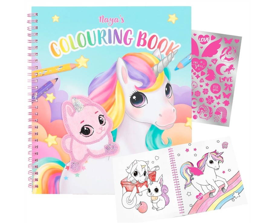 Learning & Education Ken Black Toys | Ylvi Colouring Book With Unicorn And Sequins