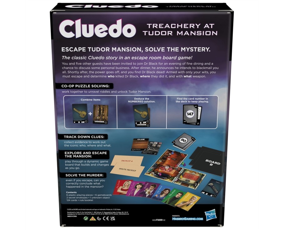 Learning & Education Ken Black Toys | Cluedo Escape Treachery At Tudor Mansion