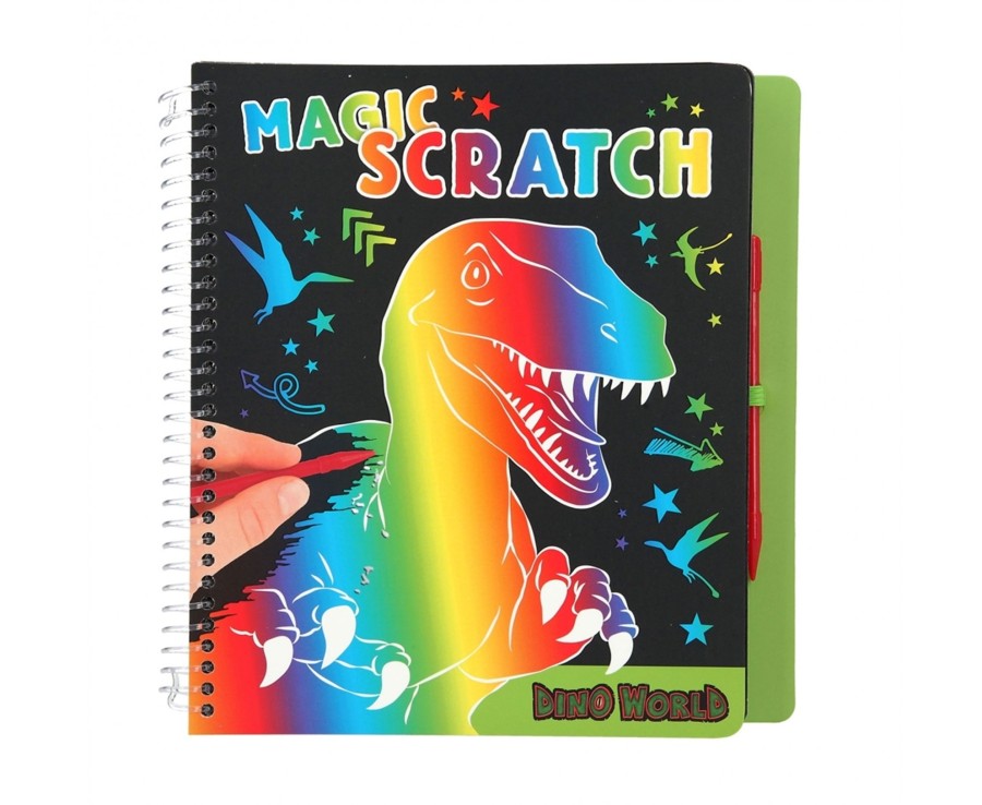 Learning & Education Ken Black Toys | Dino World Magic-Scratch Book