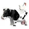 Learning & Education Ken Black Toys | Eugy Holstein Friesian Cow