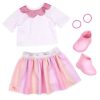 Toys Ken Black Toys | Our Generation Coralyn 18-Inch Fashion Doll In Rainbow Skirt Outfit