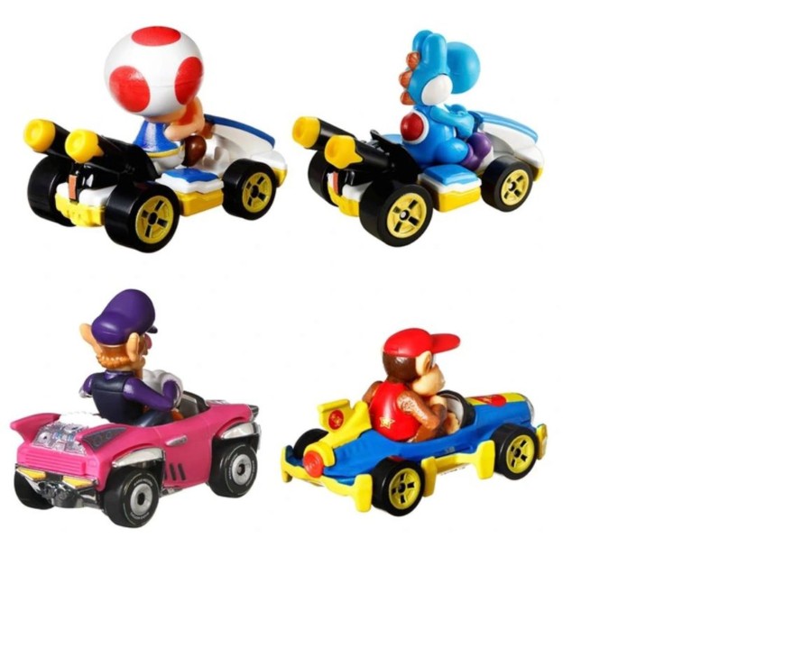 Toys Ken Black Toys | Hot Wheels Mario Kart Diecast 4-Pack Assortment