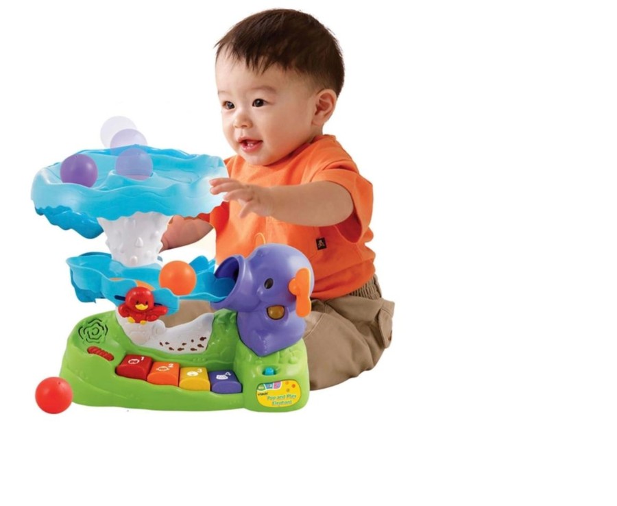 Toys Ken Black Toys | Vtech Baby Pop And Play Elephant Toy Set