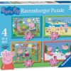 Learning & Education Ken Black Toys | Ravensburger Peppa Pig Four Seasons 4 In A Box (12, 16, 20, 24 Piece) Jigsaw Puzzles