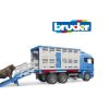 Toys Ken Black Toys | Bruder 1:16 Scania R-Series Cattle Transporter Truck With 1 Cow