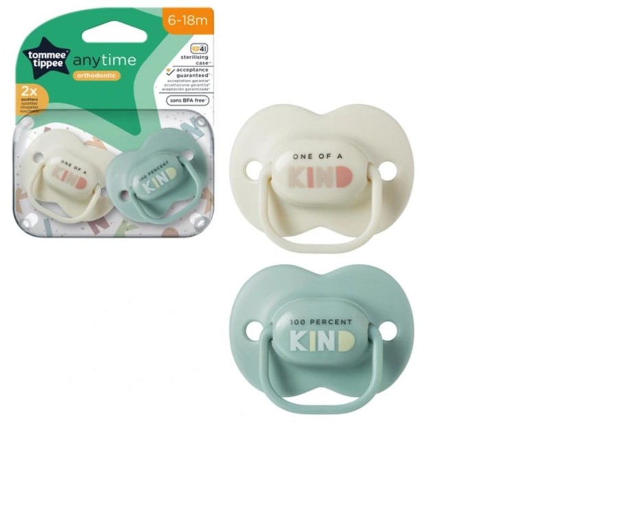 Baby Ken Black Toys | Tommee Tippee Anytime Soothers 6-18 Months 2 Pack Assortment