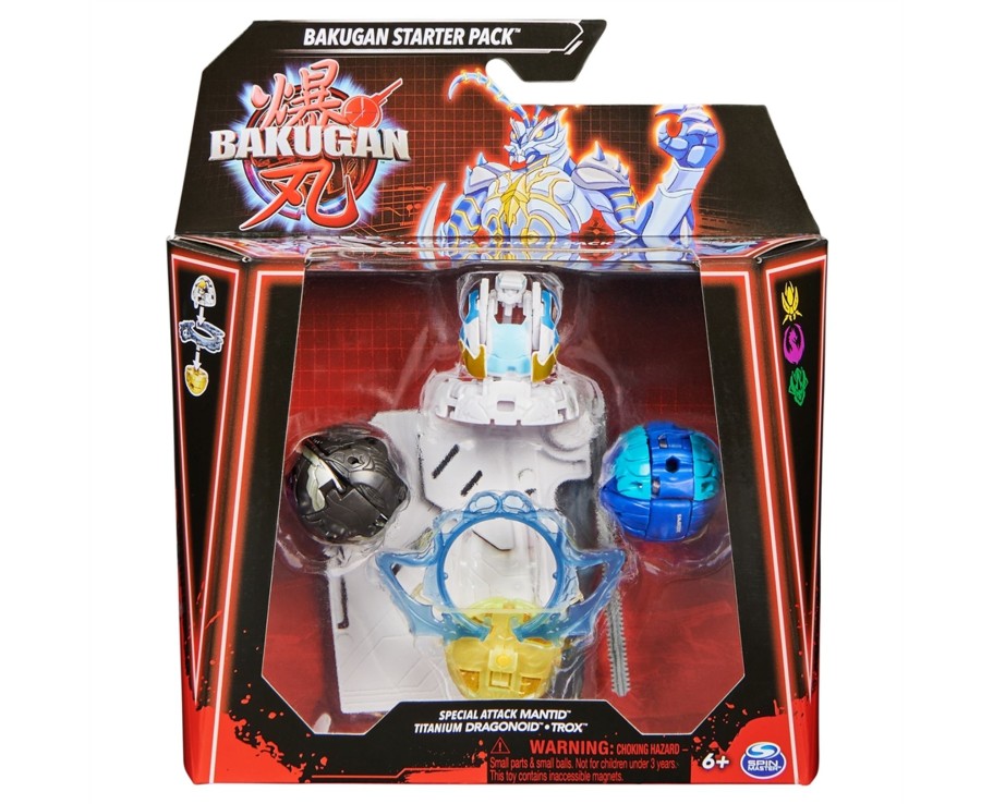 Toys Ken Black Toys | Bakugan Starter 3-Pack Titanium Dragonoid And Trox