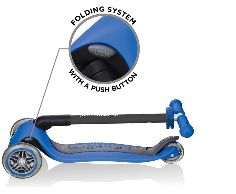 Outdoor Ken Black Toys | Globber Go Up Foldable Plus Navy Blue Scooter