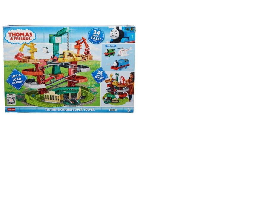 Toys Ken Black Toys | Thomas & Friends Fisher-Price Trains & Cranes Super Tower Track Set