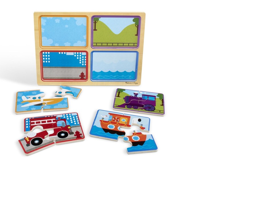 Toys Ken Black Toys | Melissa & Doug Wooden Puzzle - Ready, Set, Go