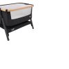 Baby Ken Black Toys | Tutti Bambini Cozee Lite Bedside Crib - Dark Grey & Oak